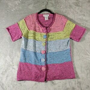 North Style Sweater Womens Medium Multicolored Button Down‎ Cardigan Grandmacore
